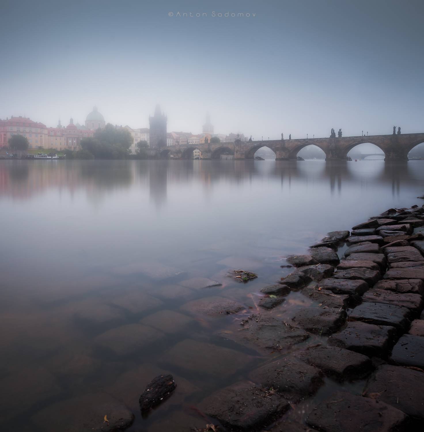прага, утро, чехия, город, длиннаявыдержка, longexposure, утро, вода, река, Антон Садомов