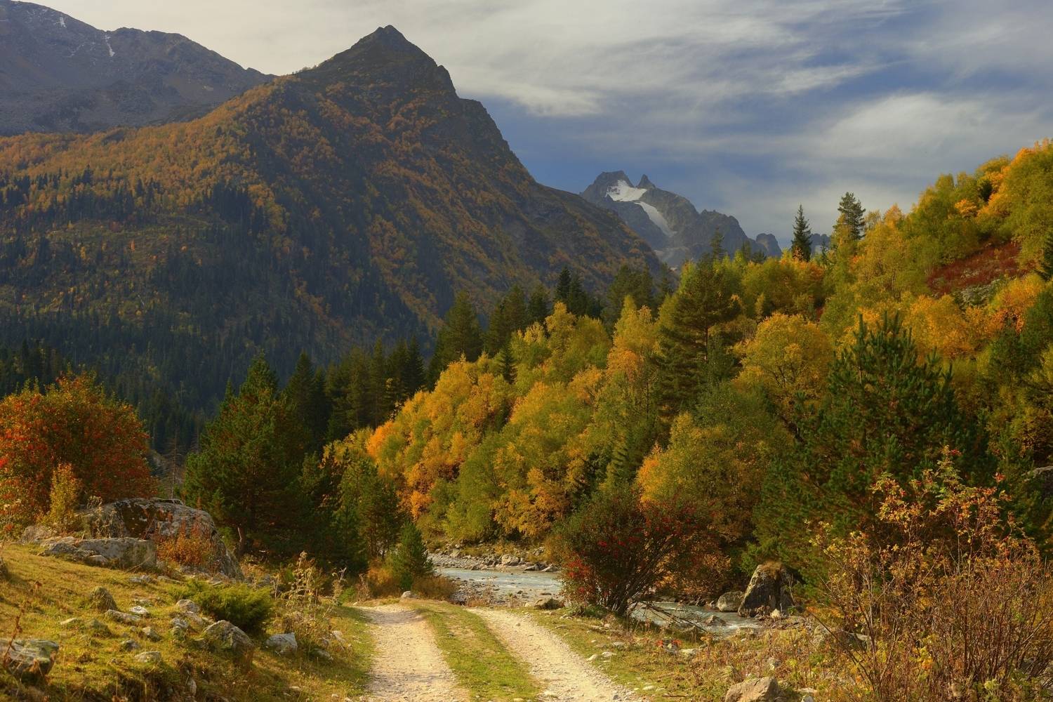 горы осень кавказ, Александр Жарников