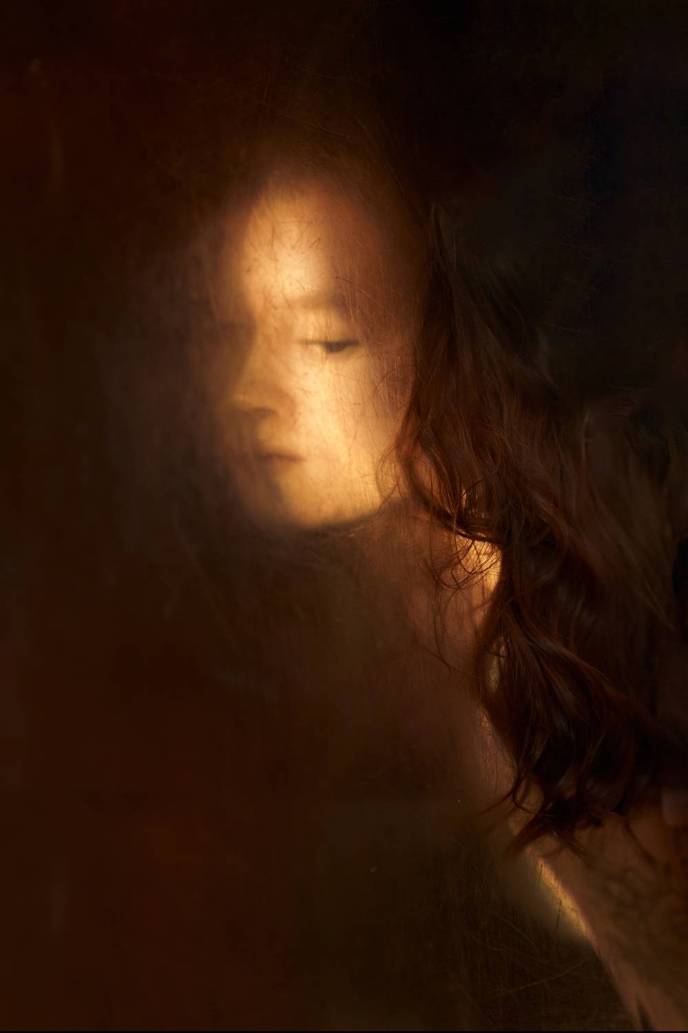 девушка, живопись, отражение, портрет, Дарья Комарова