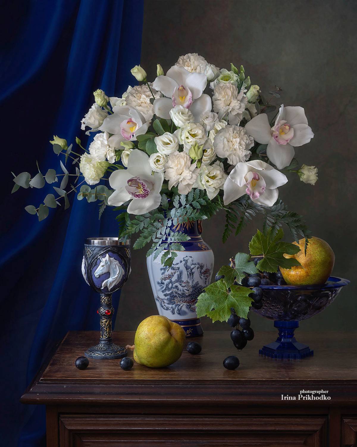натюрморт, цветы, букеты, фрукты, груши,, Приходько Ирина