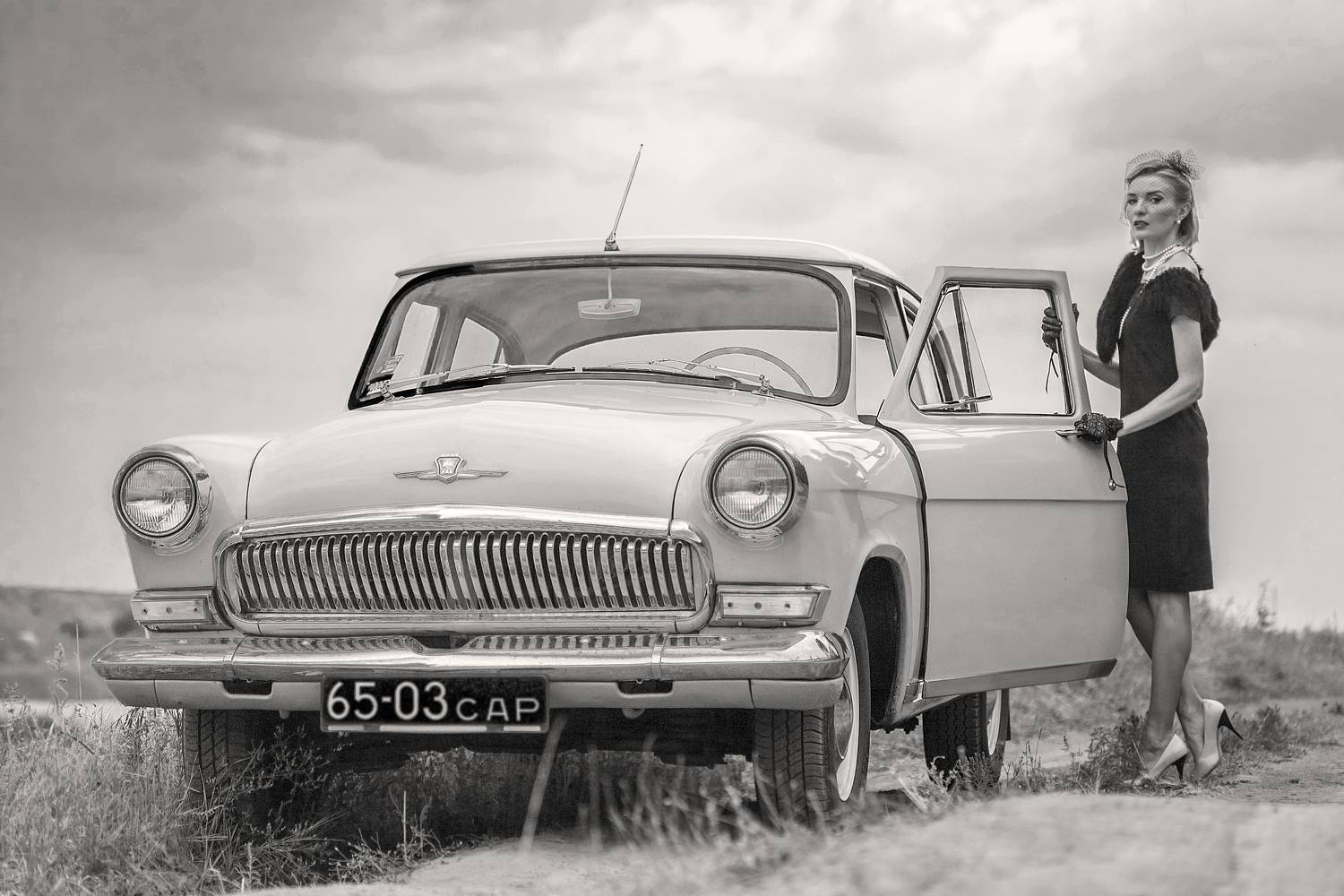 девушка, ретро, образ, автомобиль, волга, Дёгтев Евгений