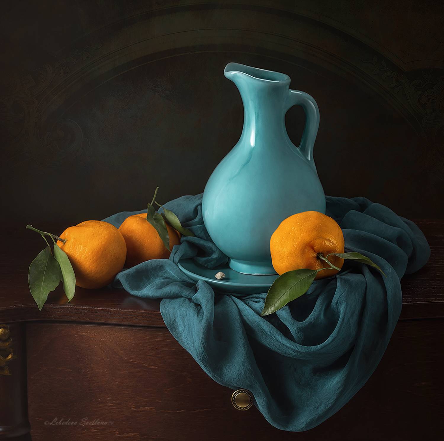 кувшин,мандарины,натюрморт, Светлана Л.