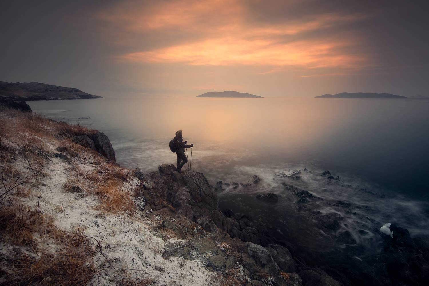 утро, море, скалы, Андрей Кровлин