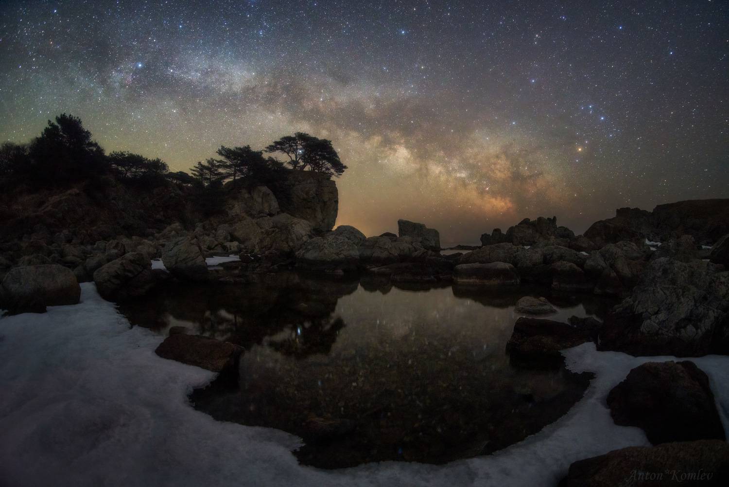 приморье, ночь, звезды, млечный путь, японское море, орлинка, Комлев Антон