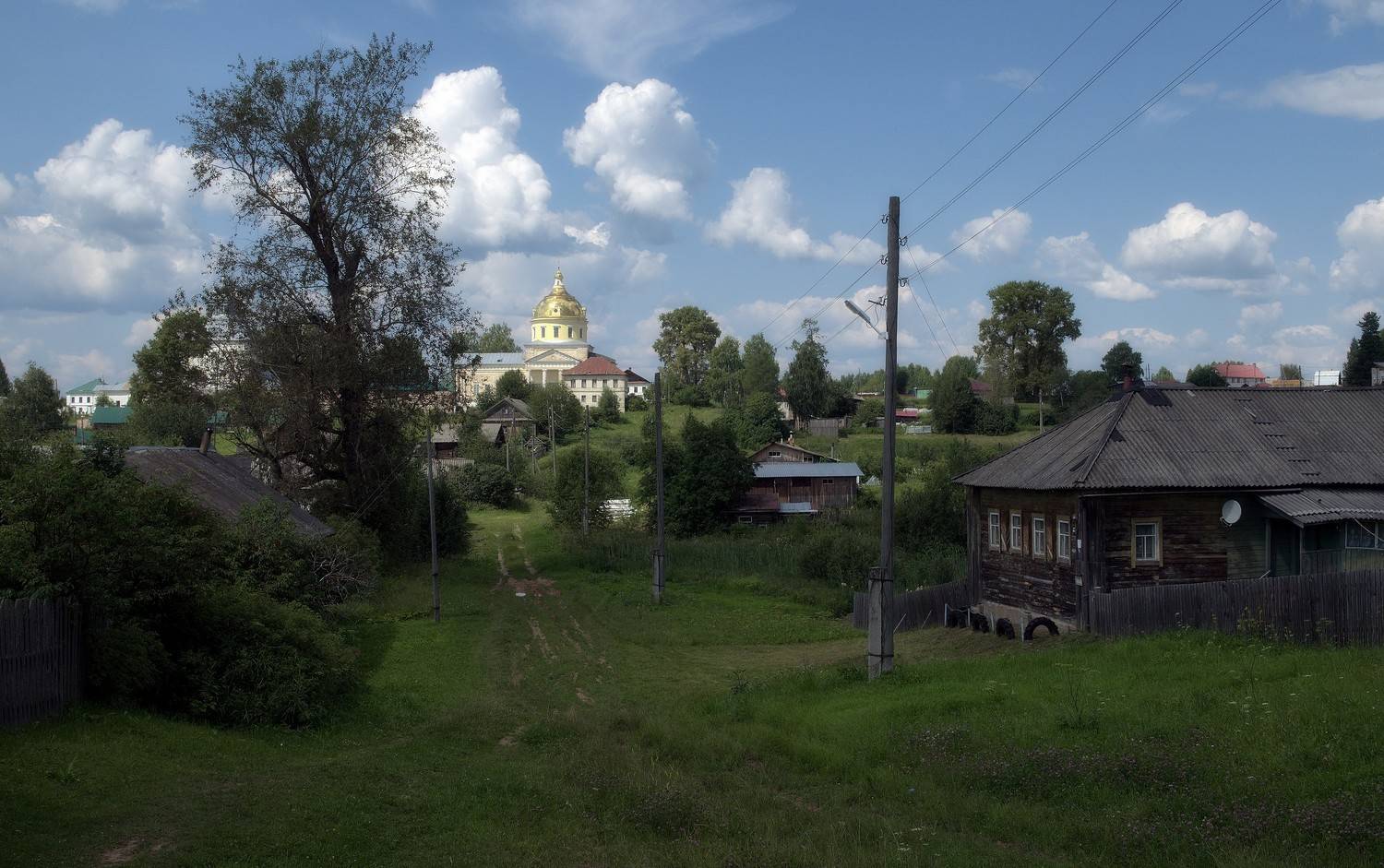 село, великорецкое, полдень, лето, дорога, храм, свет, Игорь Петров