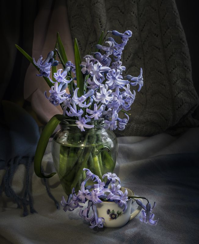 Spring, Flowers, Blue color, Still life  фото превью