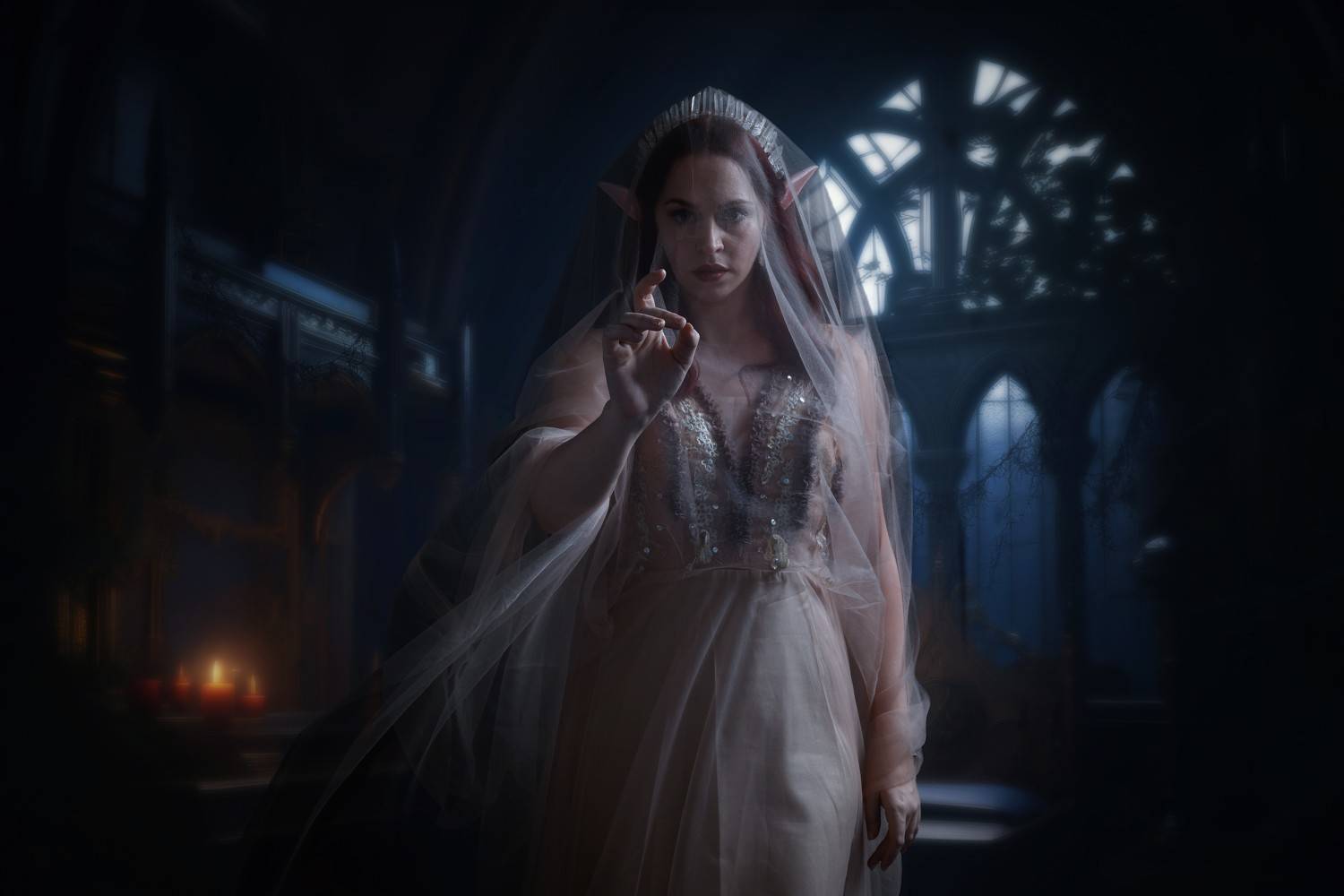 эльфийка, замок, Sergii Vidov