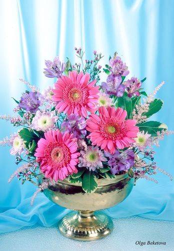 Большой букет с герберами