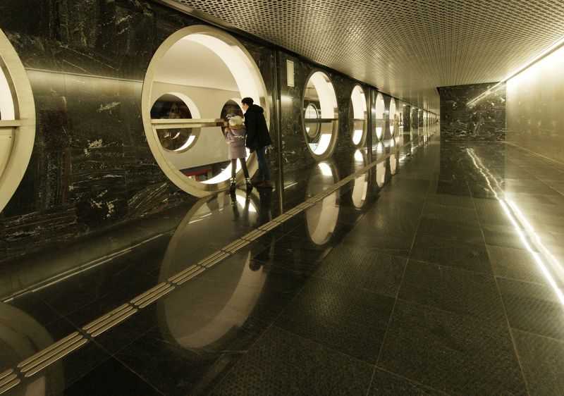 Электрозаводская, метро, БКЛ, отражения Электрозаводская фото превью