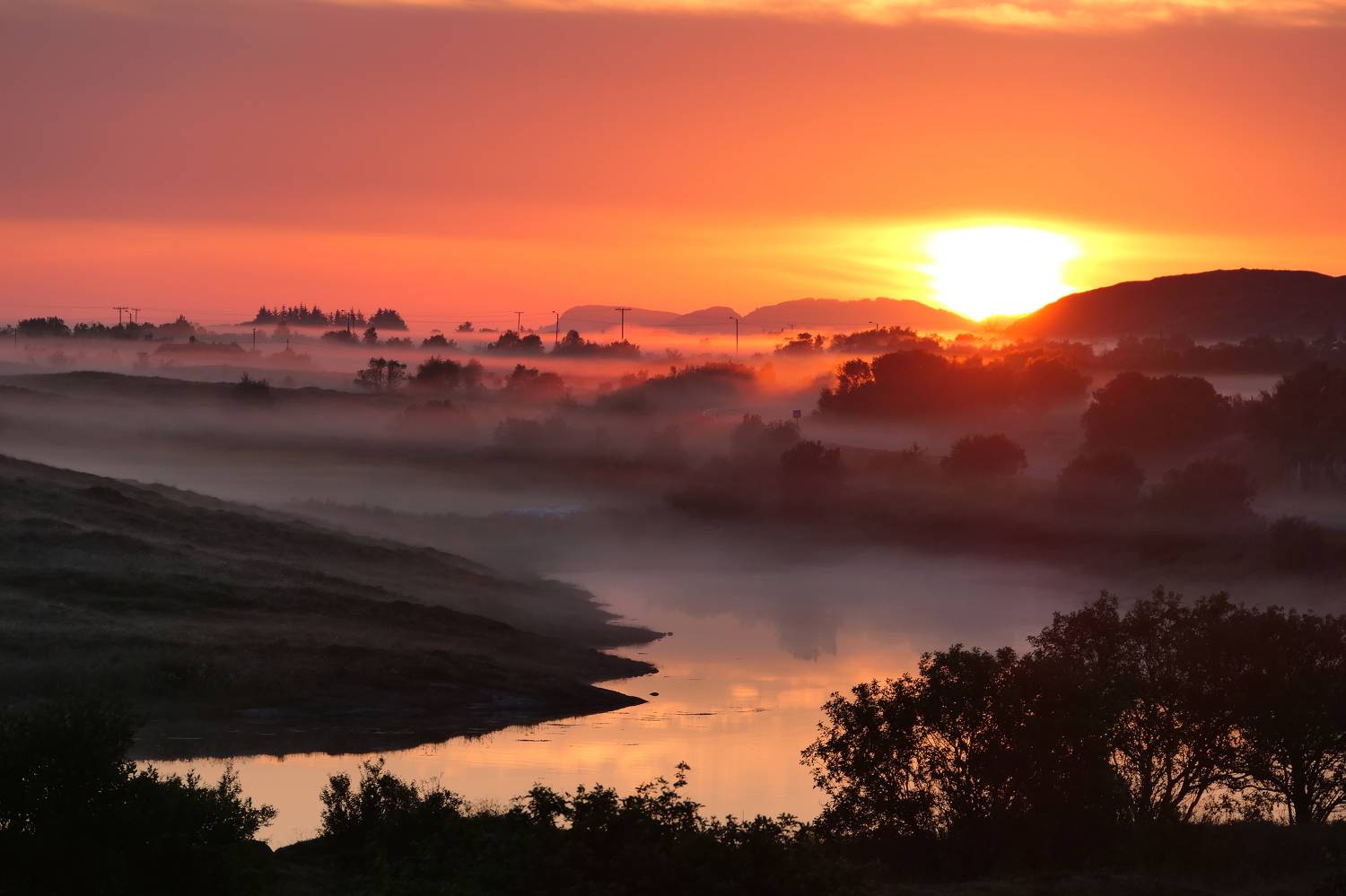 Landscapes, Norway, Helgeland, sunrise, fog, fjord, sun, morning, Норвегия, рассвет, , Svetlana Povarova Ree