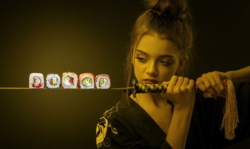 роллы, катана, япония *** фото превью