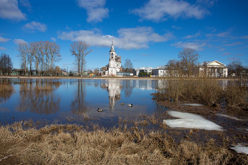 вологда, река, церковь, храм, утки Из Вологды с любовью. Весна. фото превью