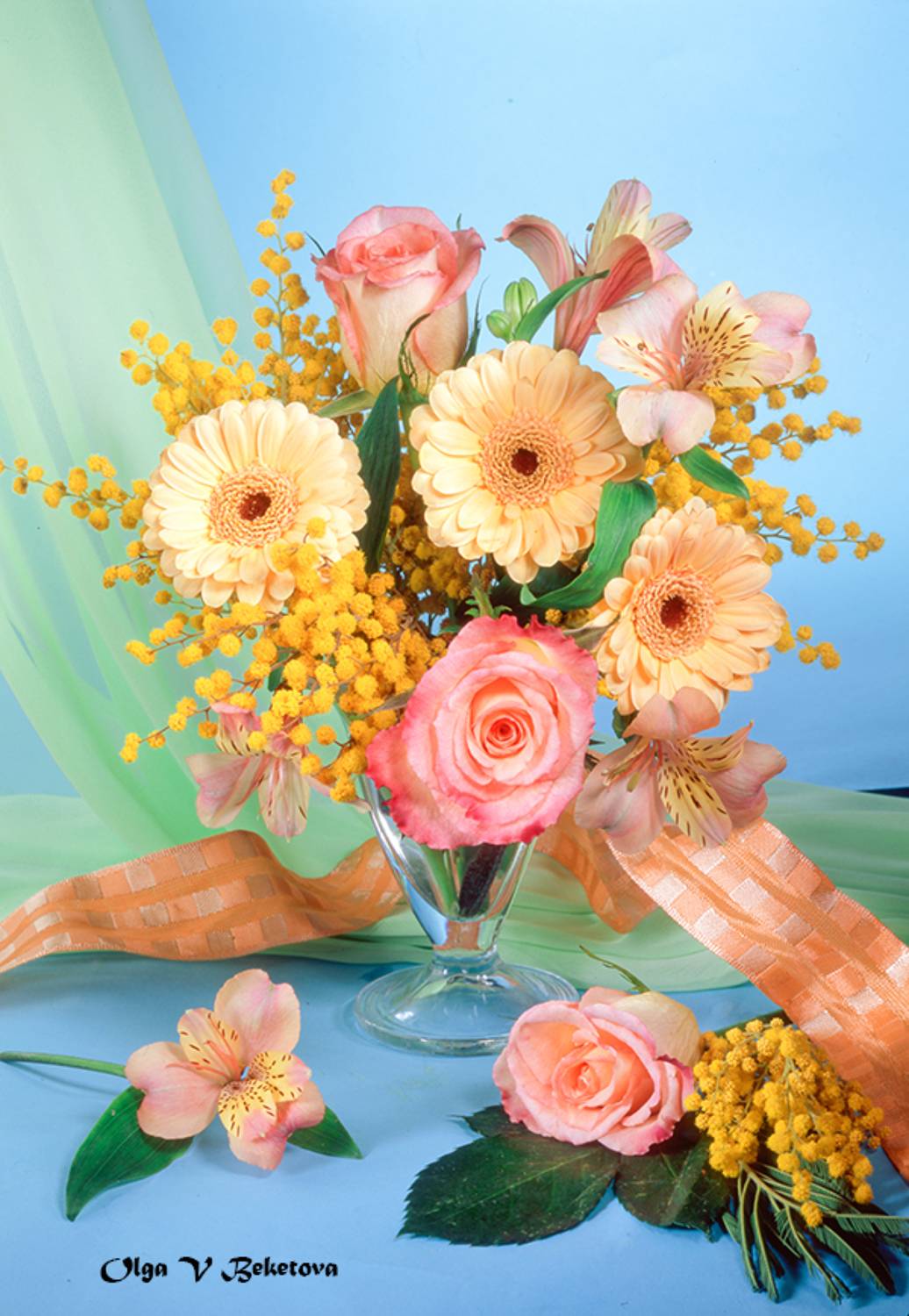 герберы, натюрморт, Бекетова Ольга
