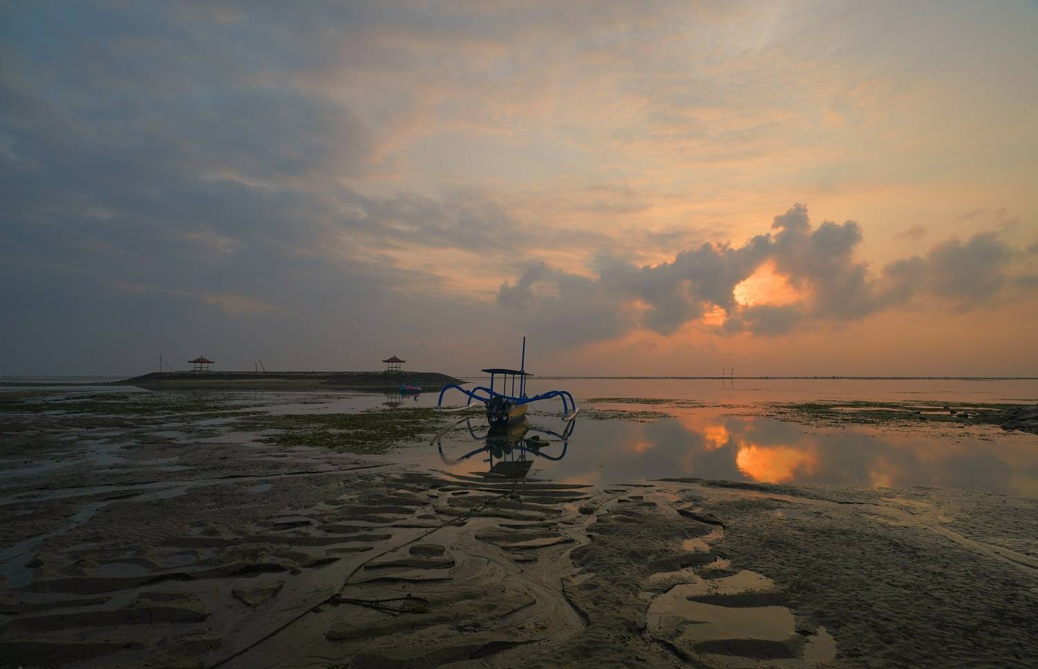 sunrise, sunrise, shore, sea, ocean, sky, horizon, boat, color, light, reflection, landscape, nature, morning, bright,  Сергей Андреевич