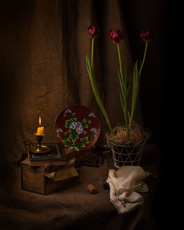 Натюрморт  с тюльпанами фото превью