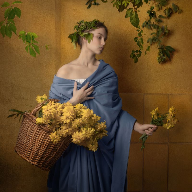 Желтые цветы фото превью