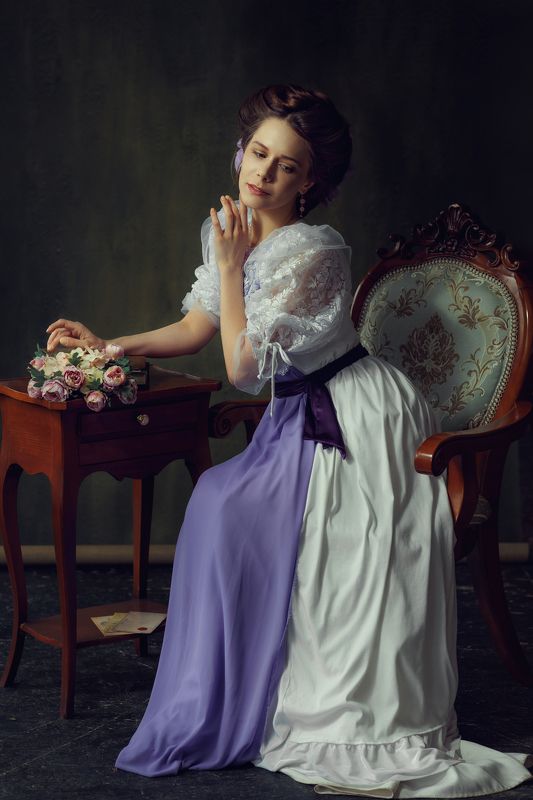 девушка, винтаж, постановочное фото, портрет, женский портрет, художественное фото Виктория фото превью