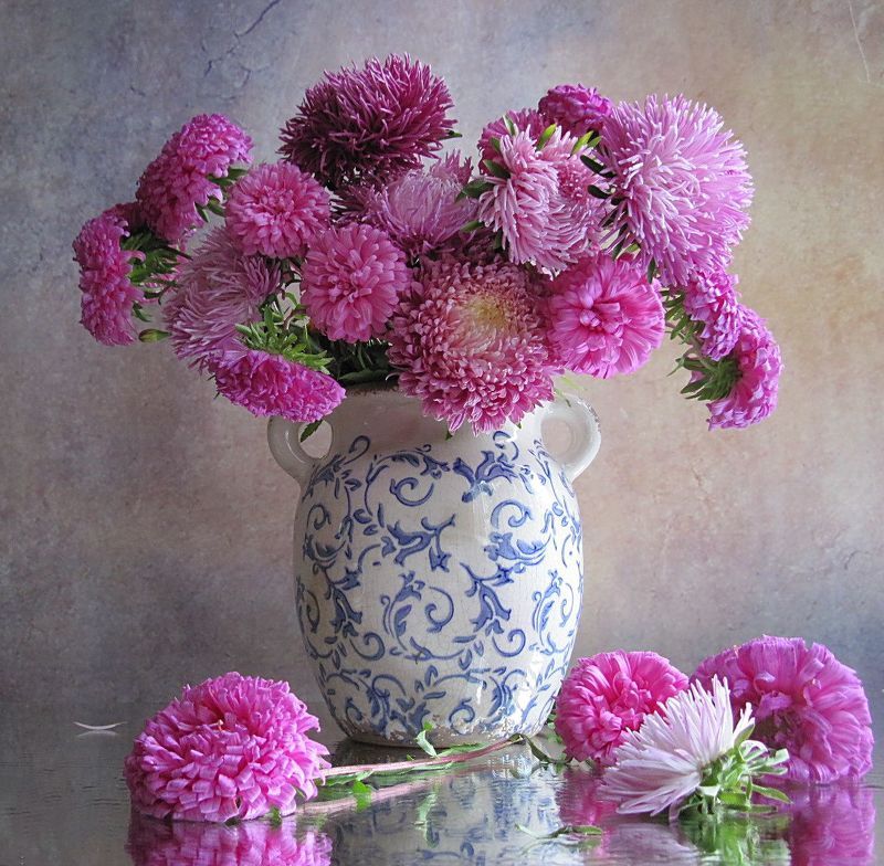 астры, розовый цвет, цветы, букет Розовое чудо фото превью