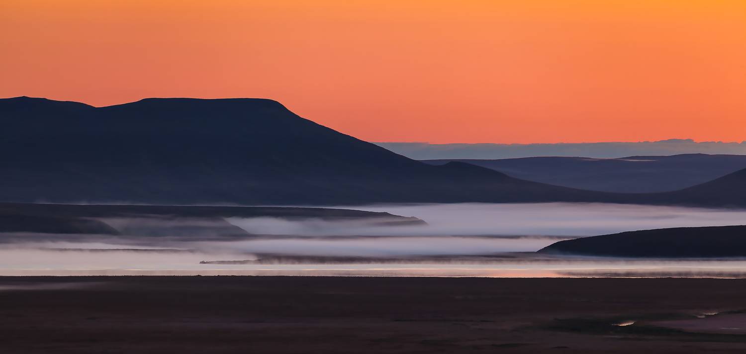 остров беринга, командорские острова, туман, рассвет, цвет, Дмитрий Уткин