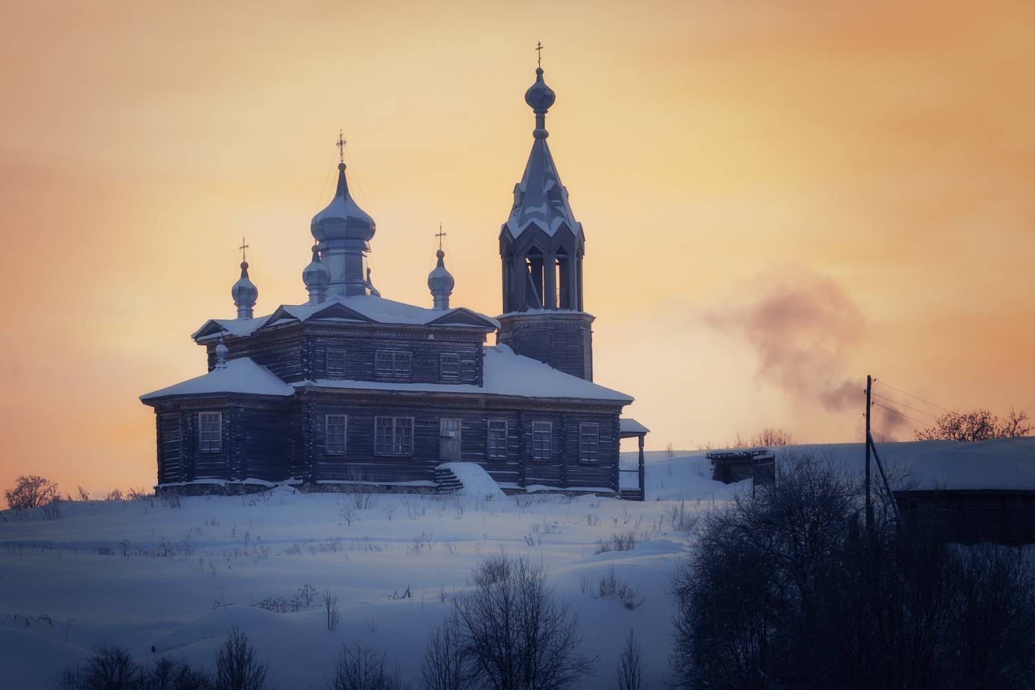 Пермский край Урал Чердынь Ильинская церковь зима мороз, Шишкин Дмитрий