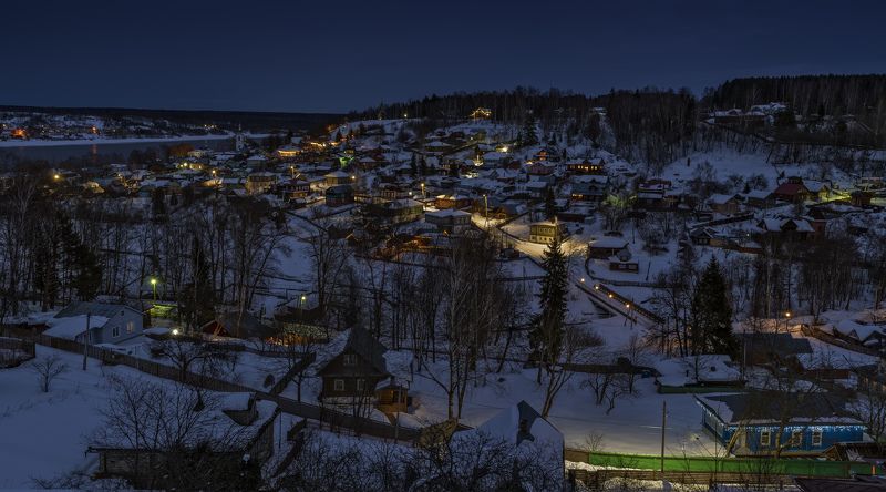 плёс, вечер, ивановская область Вечер в Плёсе фото превью