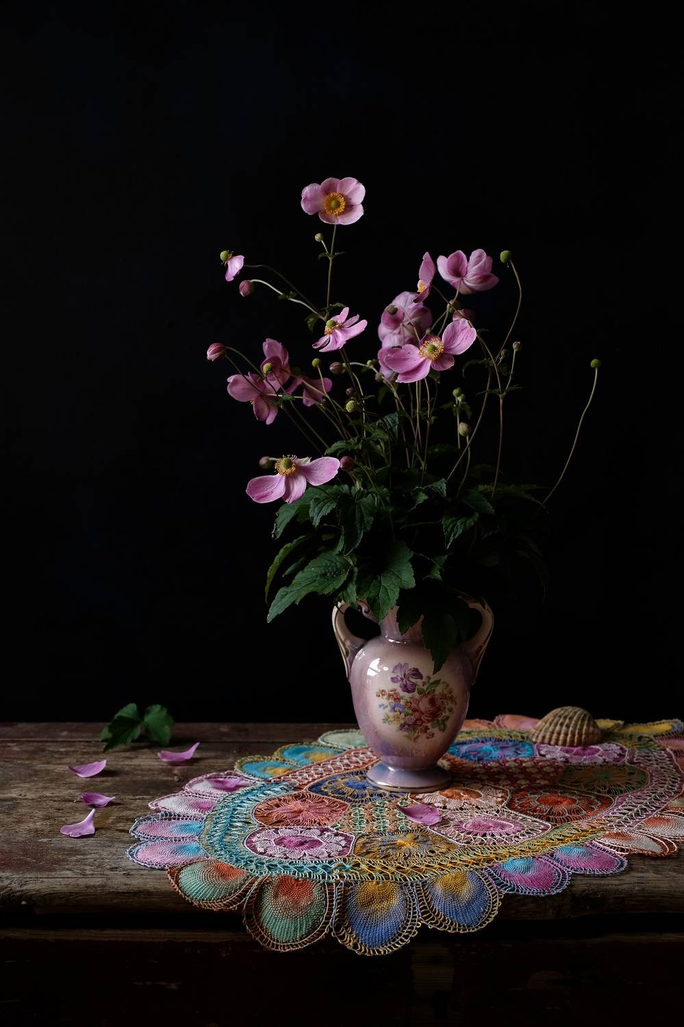 Still life, anemone, flowers, colors, Japanese thimbleweed, mood, pink, анемона японская, натюрморт, цветы, , Svetlana Povarova Ree