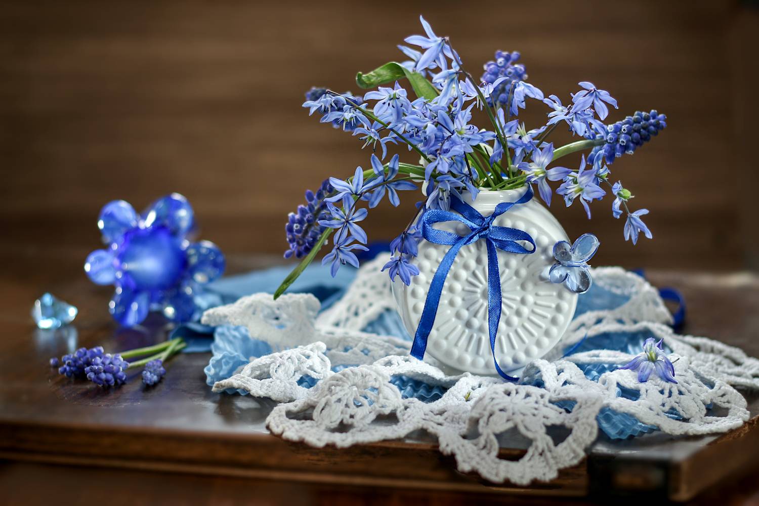 весна, цветы, пролеска, ваза, Шруб (Беляева) Татьяна