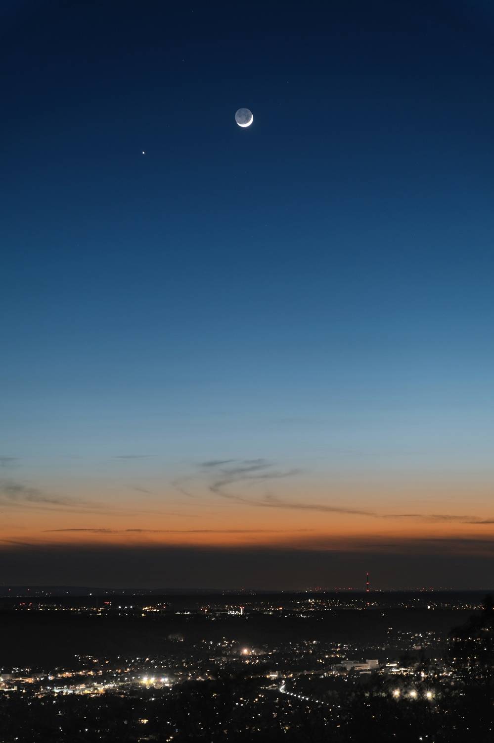 ночь, луна, пейзаж, закат, городской пейзаж, пейзаж с луной, астрофотография, ночная фотография, Ketov Vladimir
