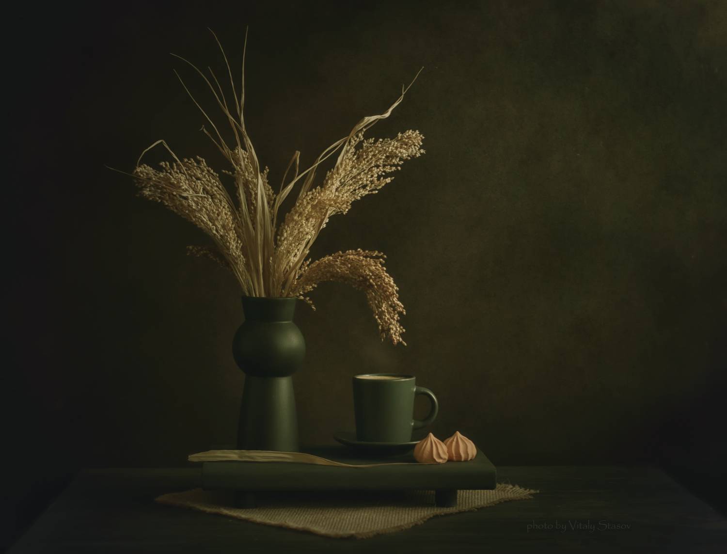натюрморт, сухоцвет, фотограф виталий стасов, vitalystasov, stilllife, кофе , просо, минимализм, Стасов Виталий