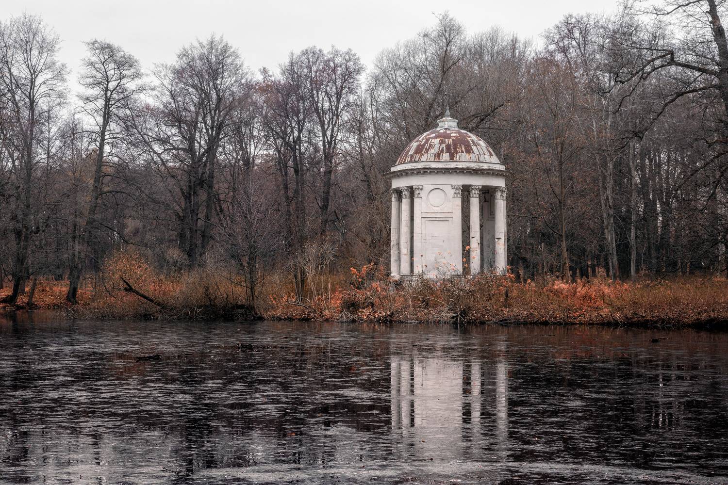 ротонда, парк, осень, Валерий Вождаев