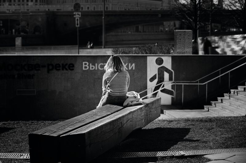 чб фото, стрит фото, городские картинки, весна, москва Городские картинки. Весна фото превью