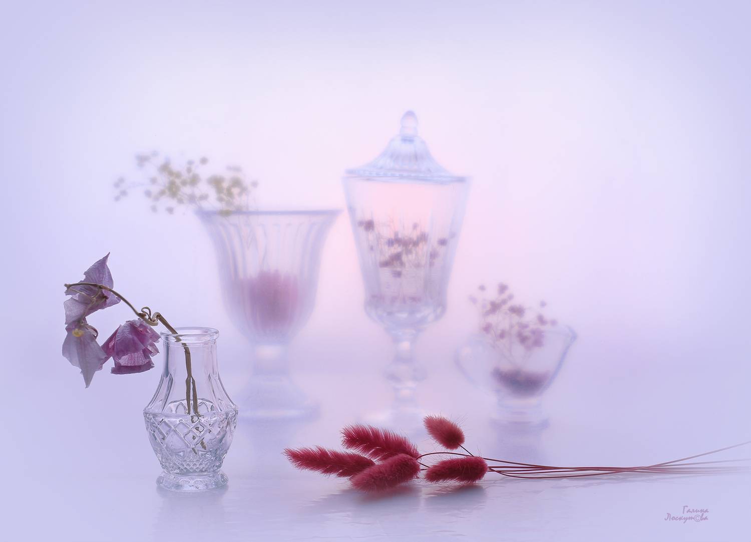 Стекло, туман, настроение, вечер, ваза, Галина Лоскутова