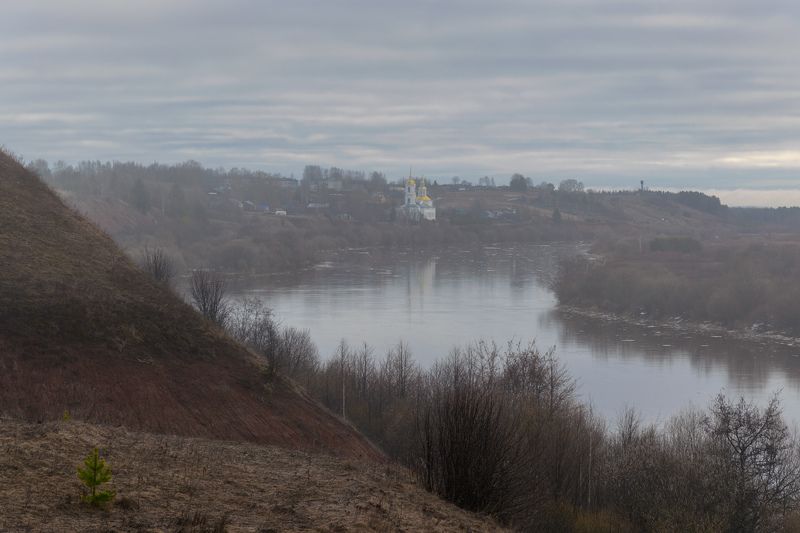 апрель река церковь Утро после ледохода фото превью