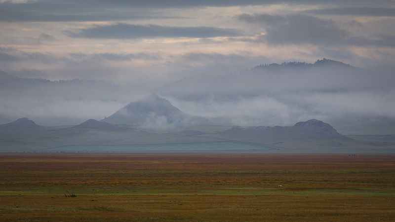 алтай, осень, усть-кан, пейзаж, туман, Туманным утром. фото превью