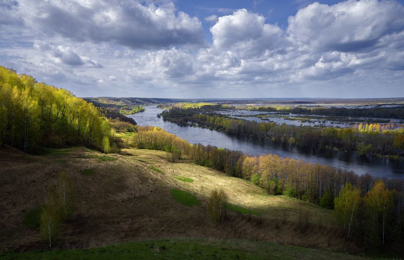 клязьма, разлив, весна, гороховец, лысая гора Разлив Клязьмы в Гороховце фото превью