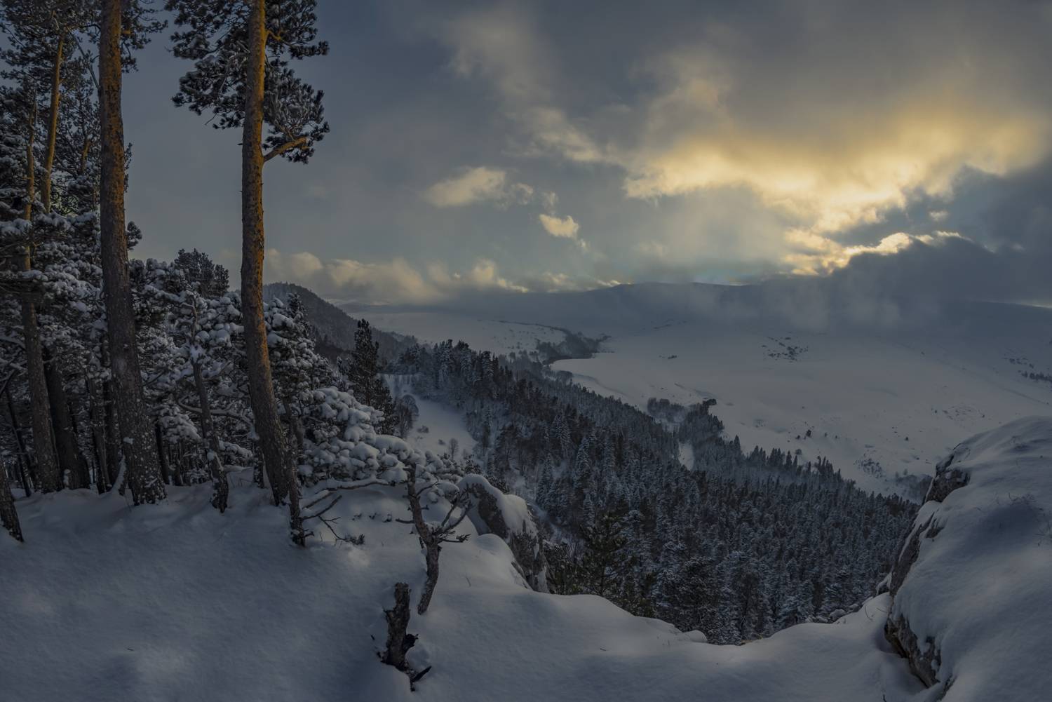 закат горы лес , Anatoly