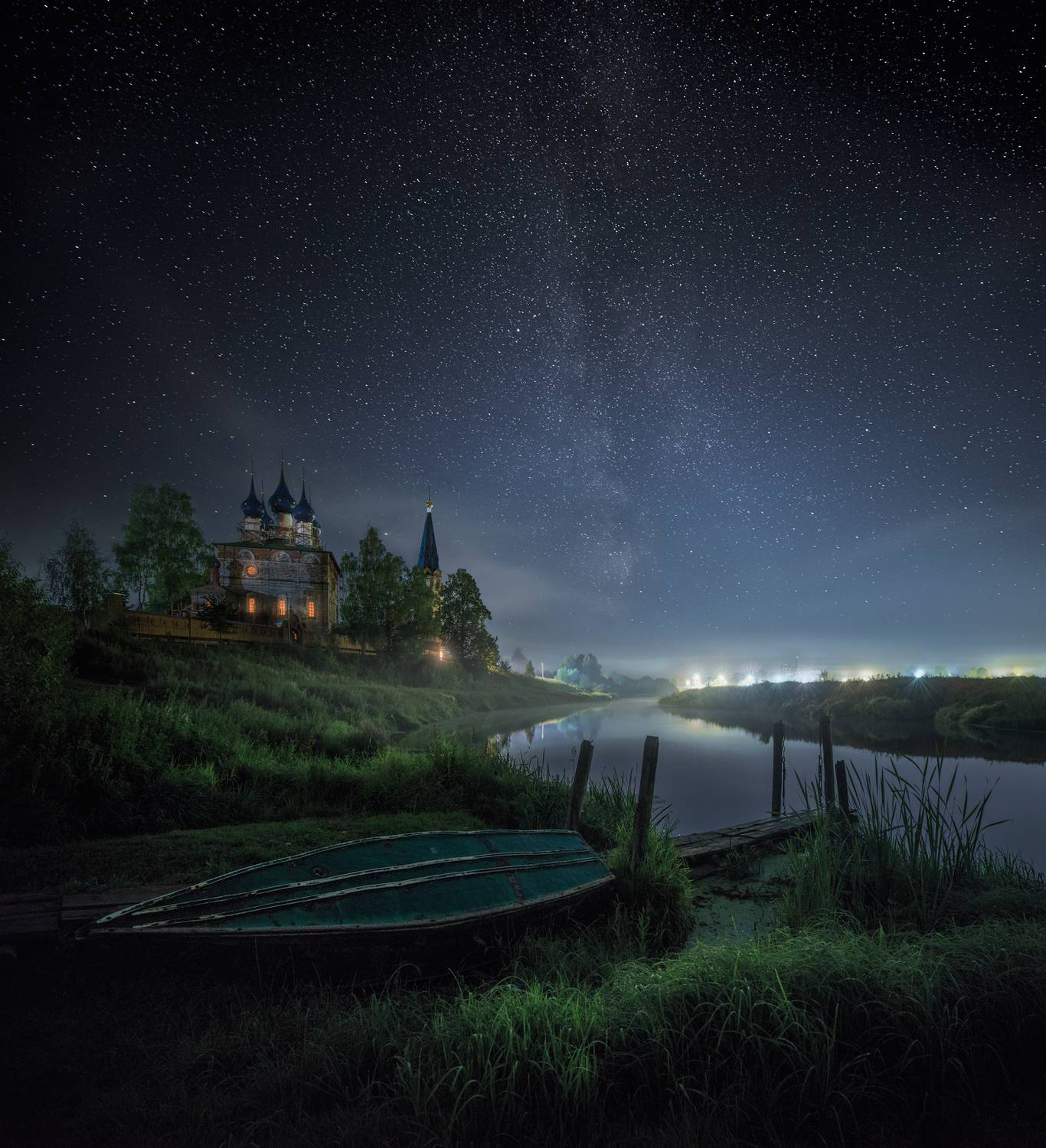 дунилово, ивановская область, туманы, ночь, звезды, млечный путь, Захарова Наталья