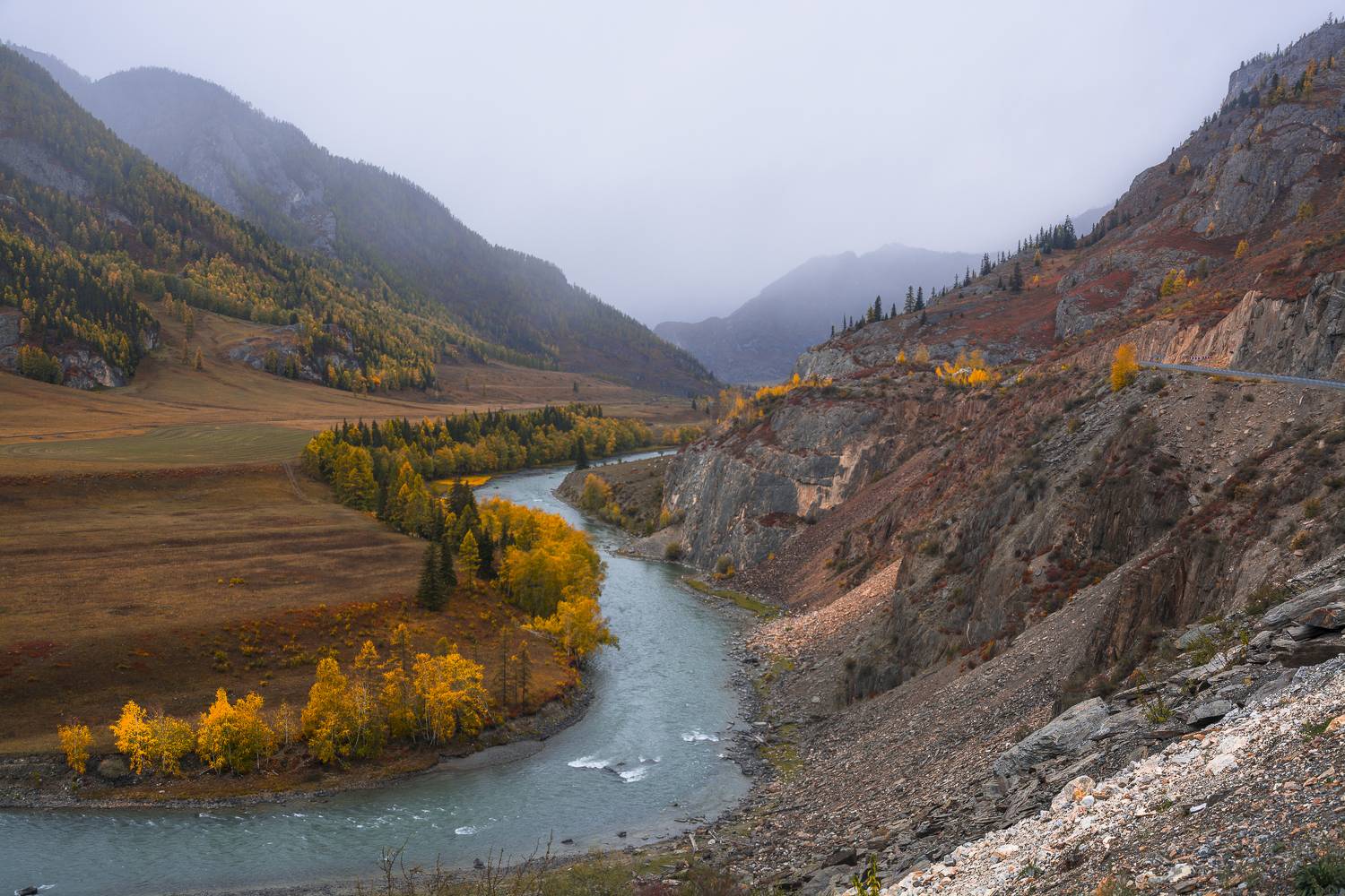 россия, горный алтай, река чуя, осень, Андрей Поляков