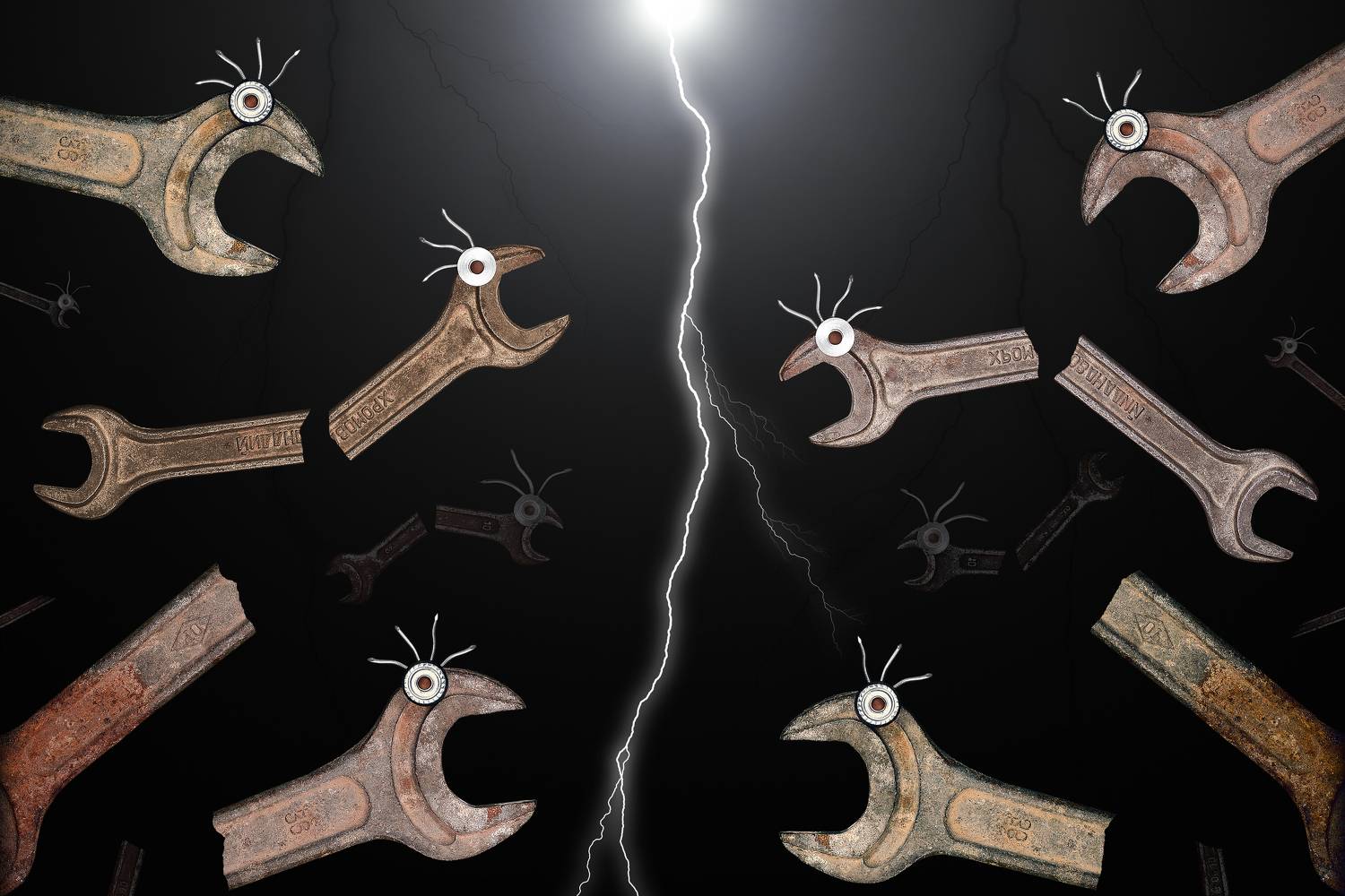 концепция, инструменты, сломанный, мир, creative, conceptual, installation, instruments, tools, craked, damaged, broken, world, Дмитрий Салтыков