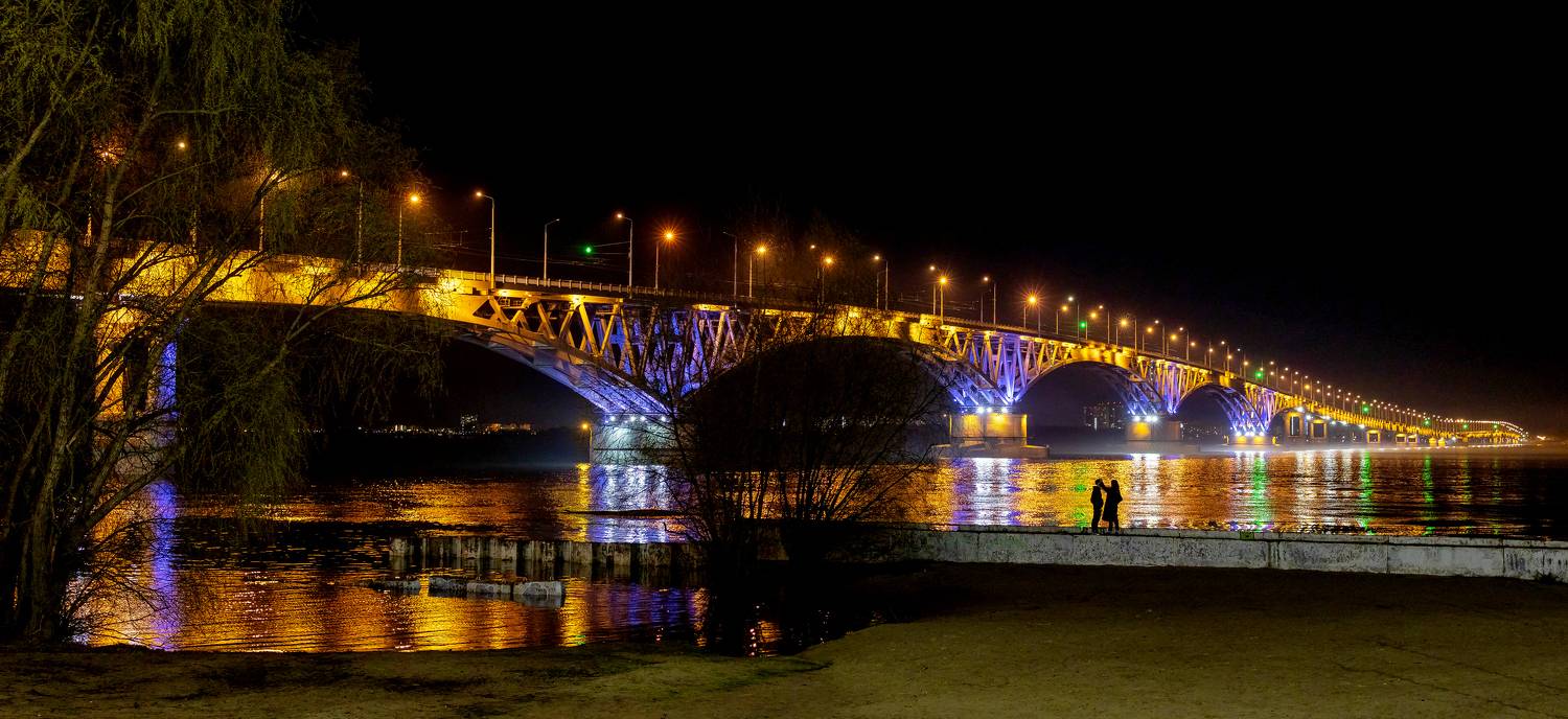 волга, мост, саратов, набережная, энгельс, весна, Подосинников Максим