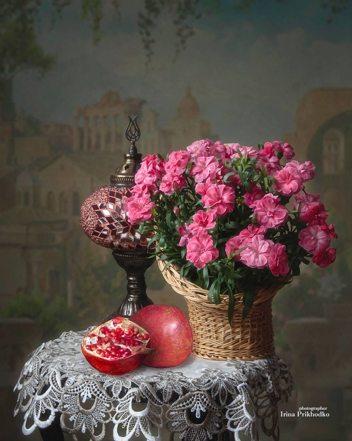 настроение, натюрморт, цветы, гранаты, Приходько Ирина