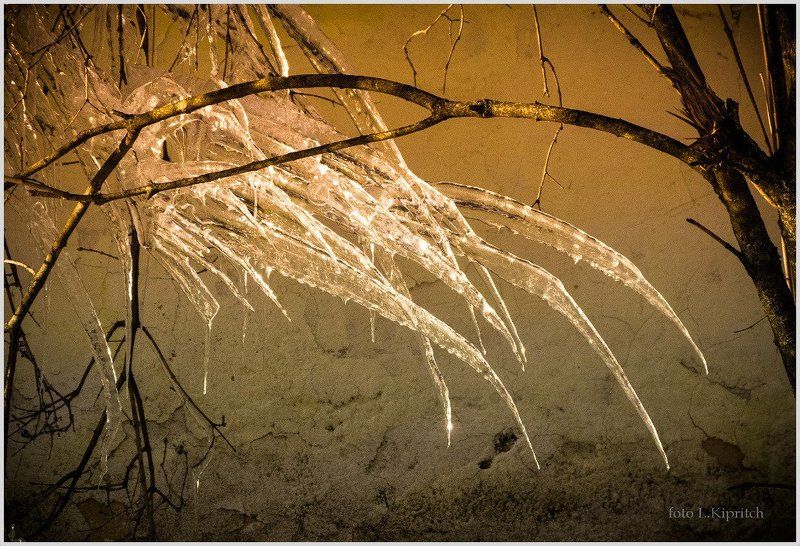 времена года, сосульки, стилизация Ледяные когти зимы фото превью