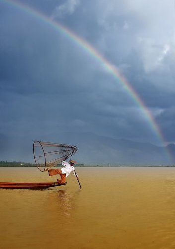 A rainbow of fishermen