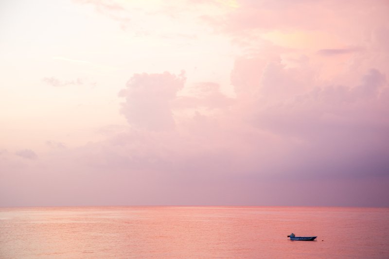 восход, розовый, море Розовый восход фото превью