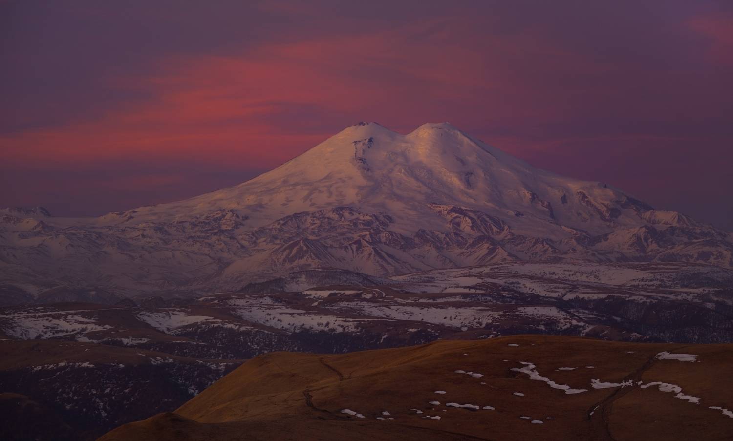 горы весна рассвет эльбрус, Александр Жарников