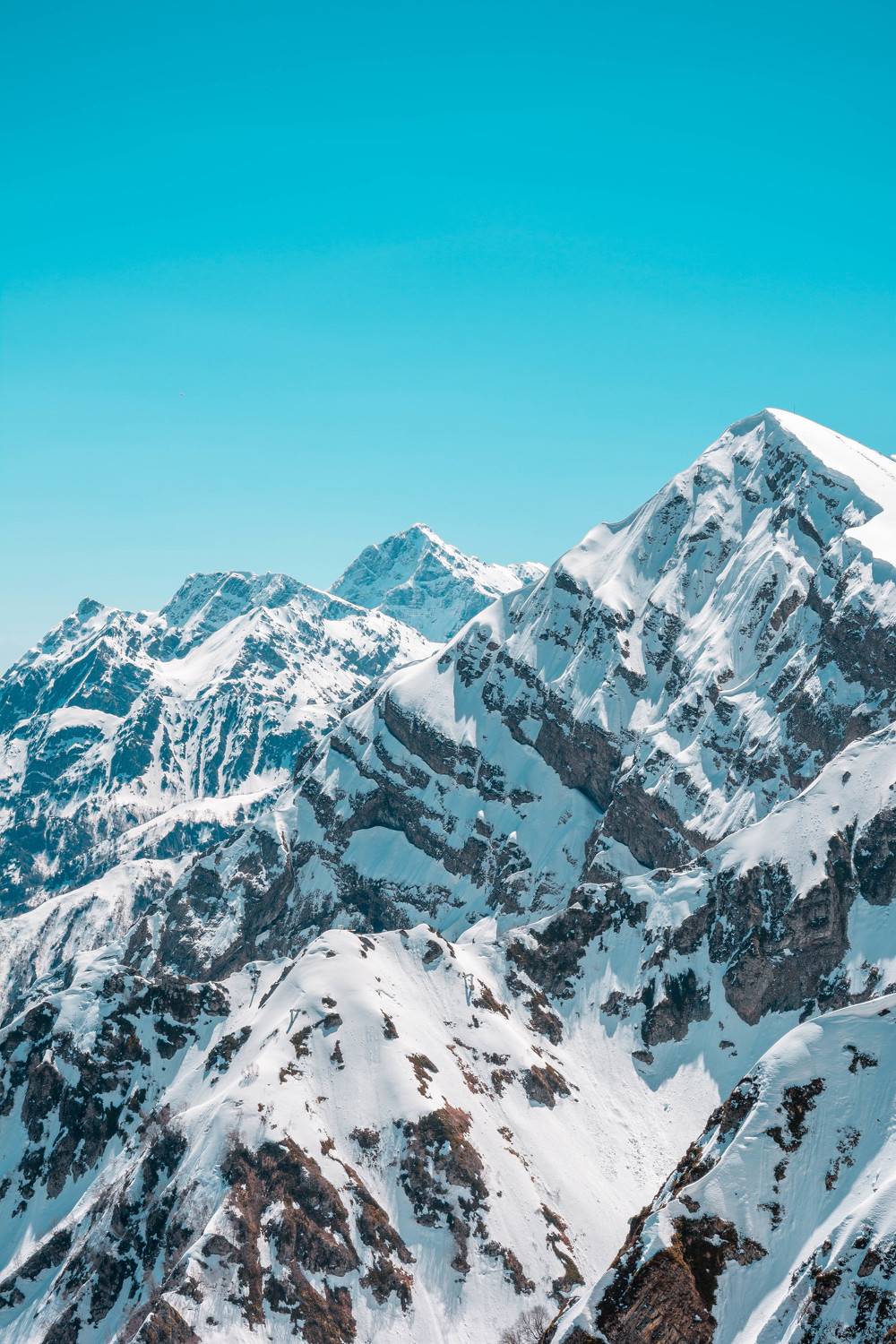 mountain, peaks, outdoors, snow, winter, nature, sky, rock, russia, Гладков Сергей