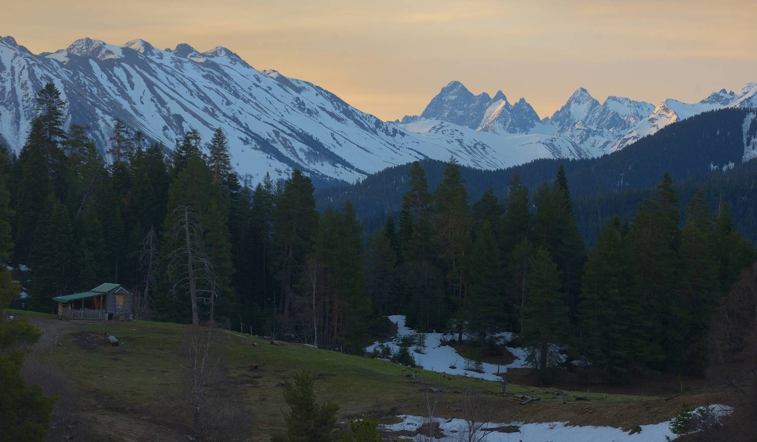 горы весна архыз рассвет, Александр Жарников