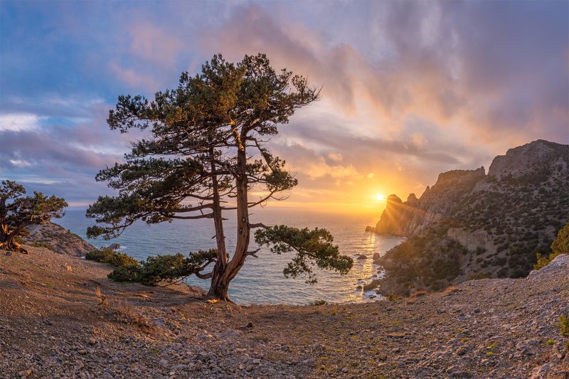 крым, новый свет, судак, черное море, пейзаж, природа, море, россия, горы, crimea, novyi svet, sudak, black sea, landscape, nature, sea, russia, mountains Закат в Новом Свете фото превью