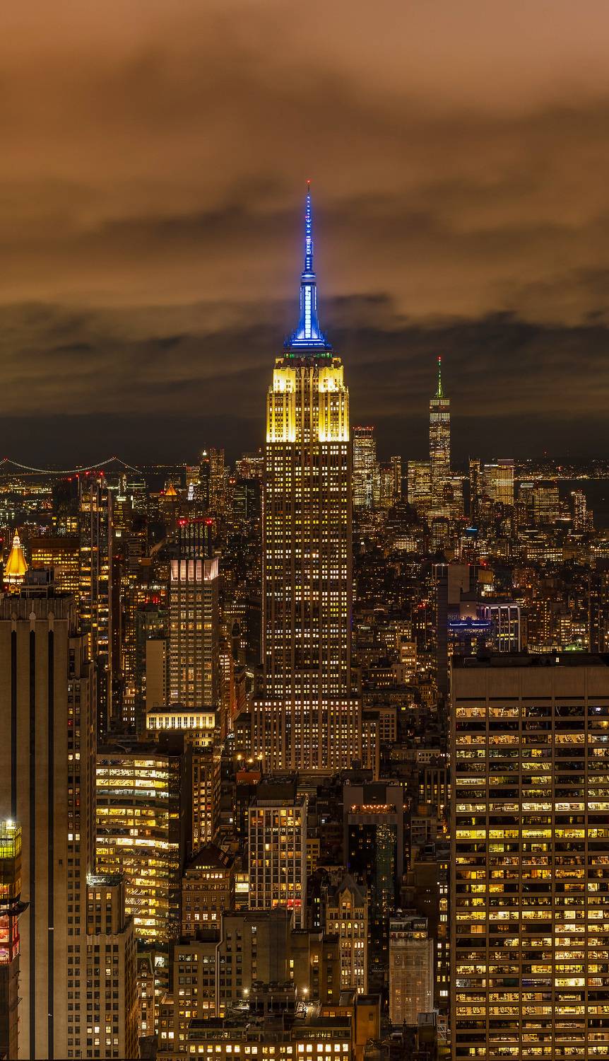 new york, empire state, city, night, Gubski Alexander