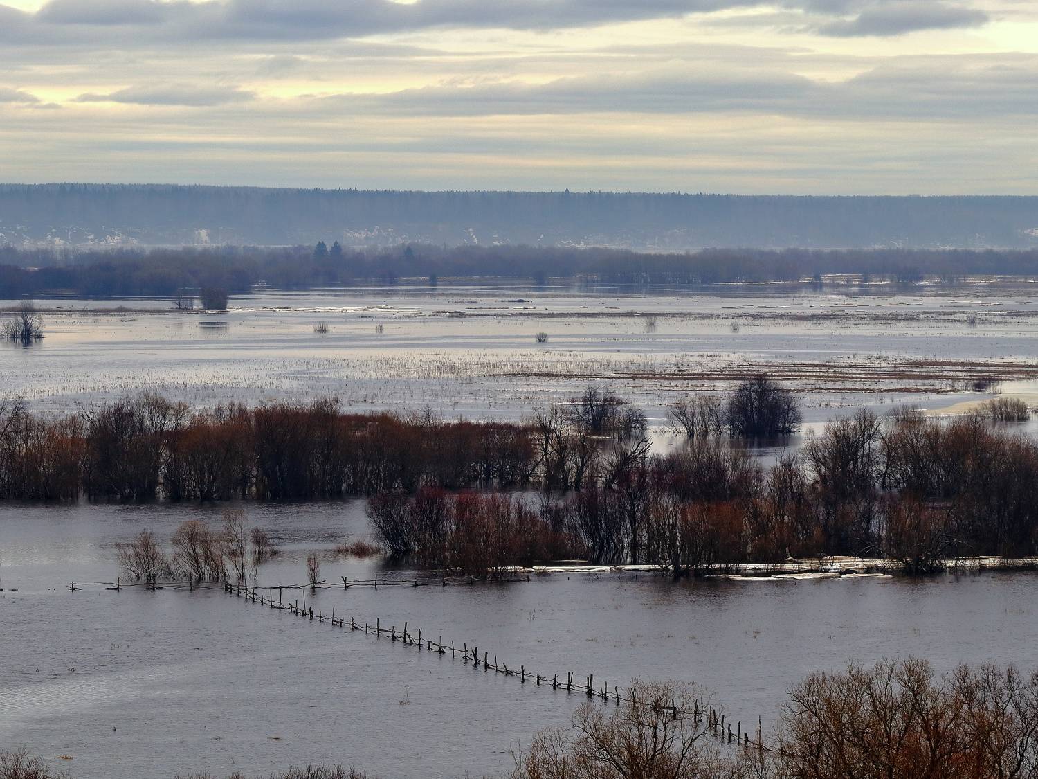 река, природа, вечер, север, весна, Титов Александр